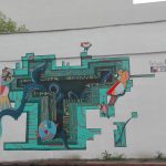 Am pictat alături de Dana la Marea Pictură Murală închinată Centenarului