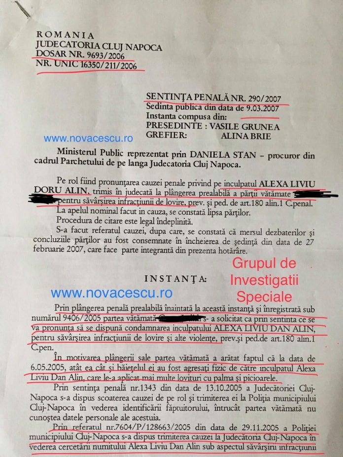 Foto 1. Sentința Penală nr. 2902007. P.1
